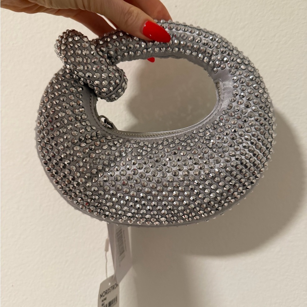 NWT JW PEI silver crystal handbag